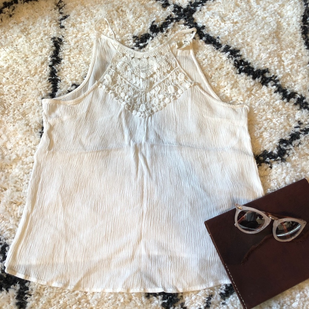 🖤4/$15 LA Hearts Pacsun Linen Tank Top Off White